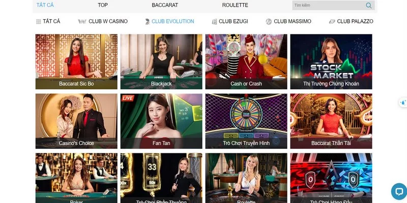 Một số sảnh casino live