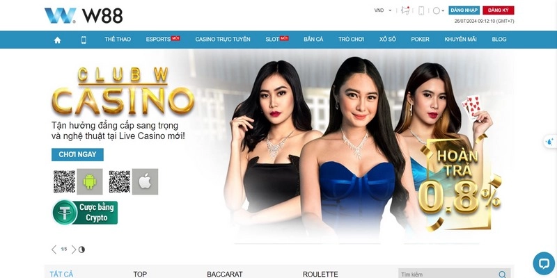 Tổng quan về casino live tại WW88