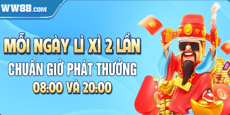 Tặng tiền lì xì cho hội viên 2 lần mỗi ngày